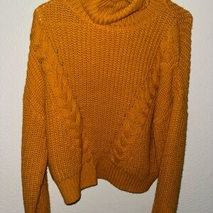 Gianni Bini Mustard Cowl Neck Sweater Like New